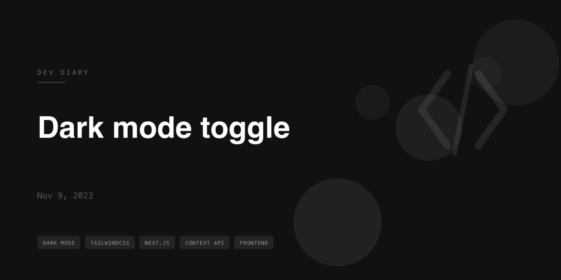 A lovely little dark mode toggle