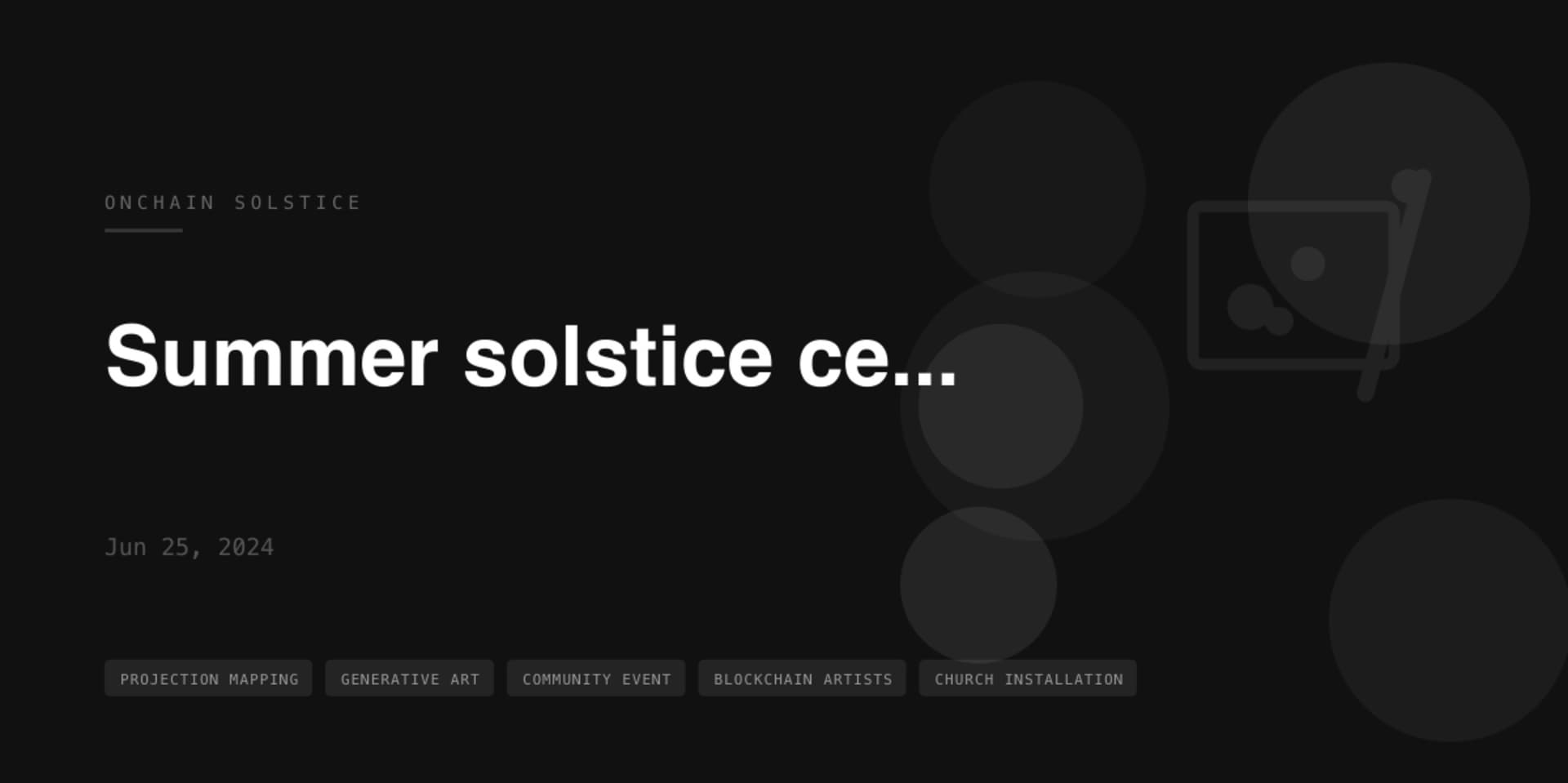 Onchain Summer Solstice