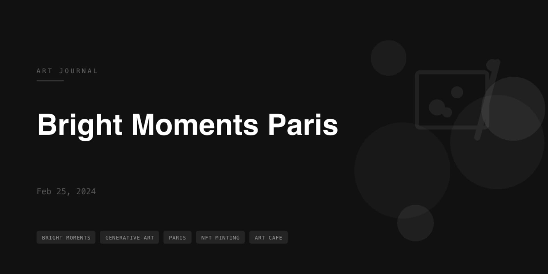 Bright Moments Paris - The importance of the art cafe